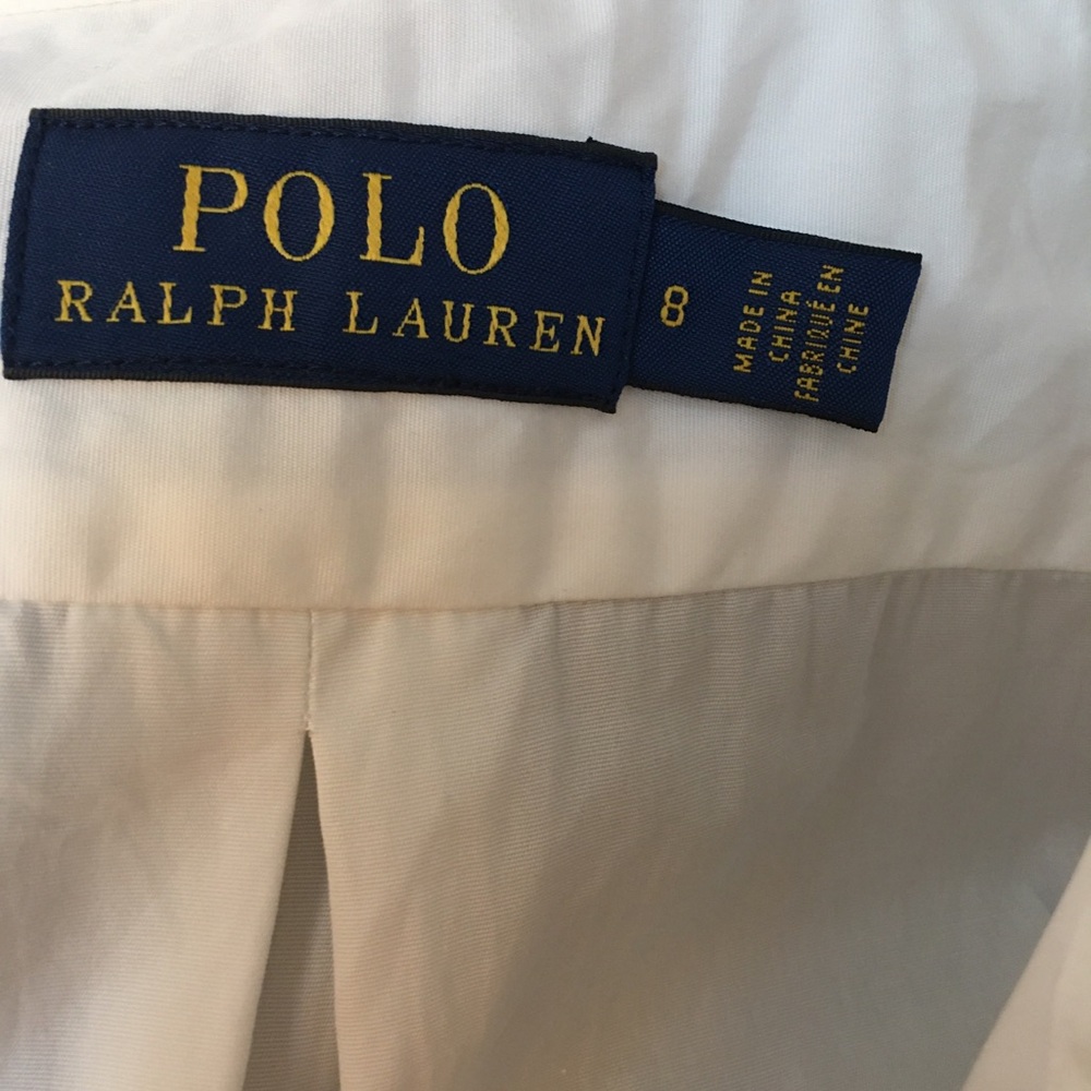 Polo Ralph Lauren bell sleeve top white cotton size 8 - Picture 7 of 8